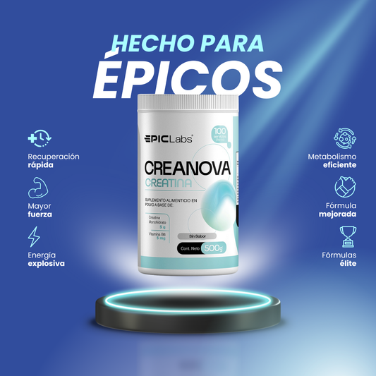 CREANOVA® | Creatina + B6 | Fuerza y Potencia Real
