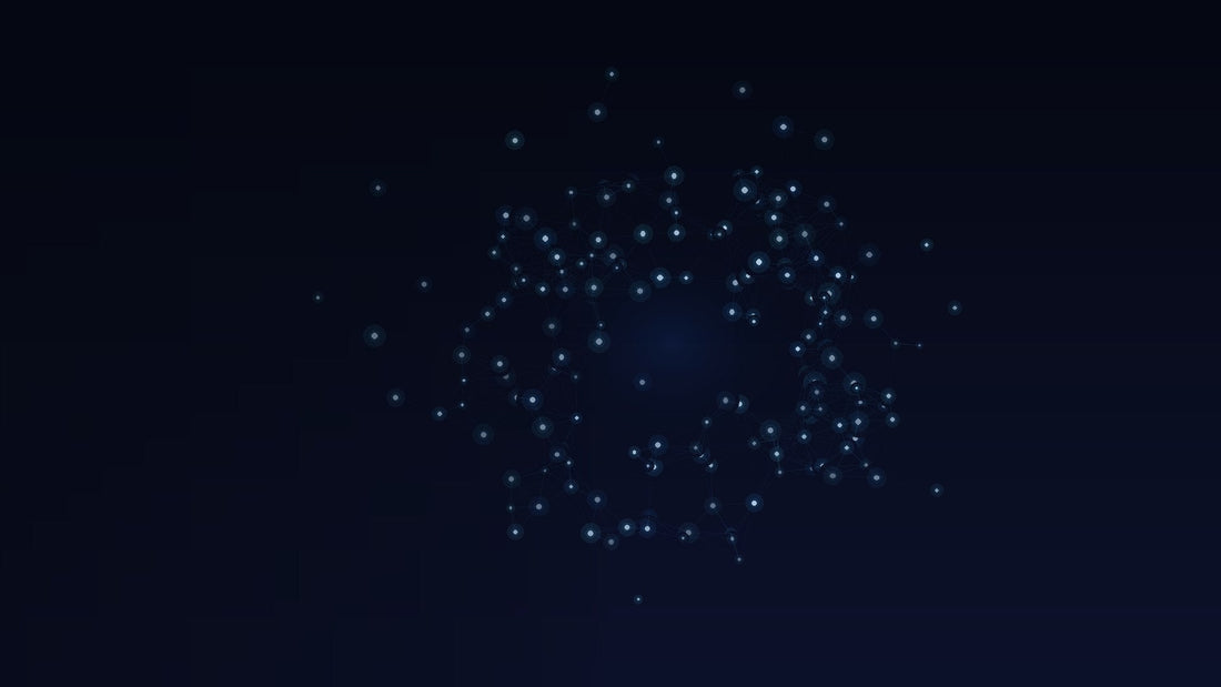 Red neuronal cerebral iluminada en azul — creatina y rendimiento cognitivo Epic Labs