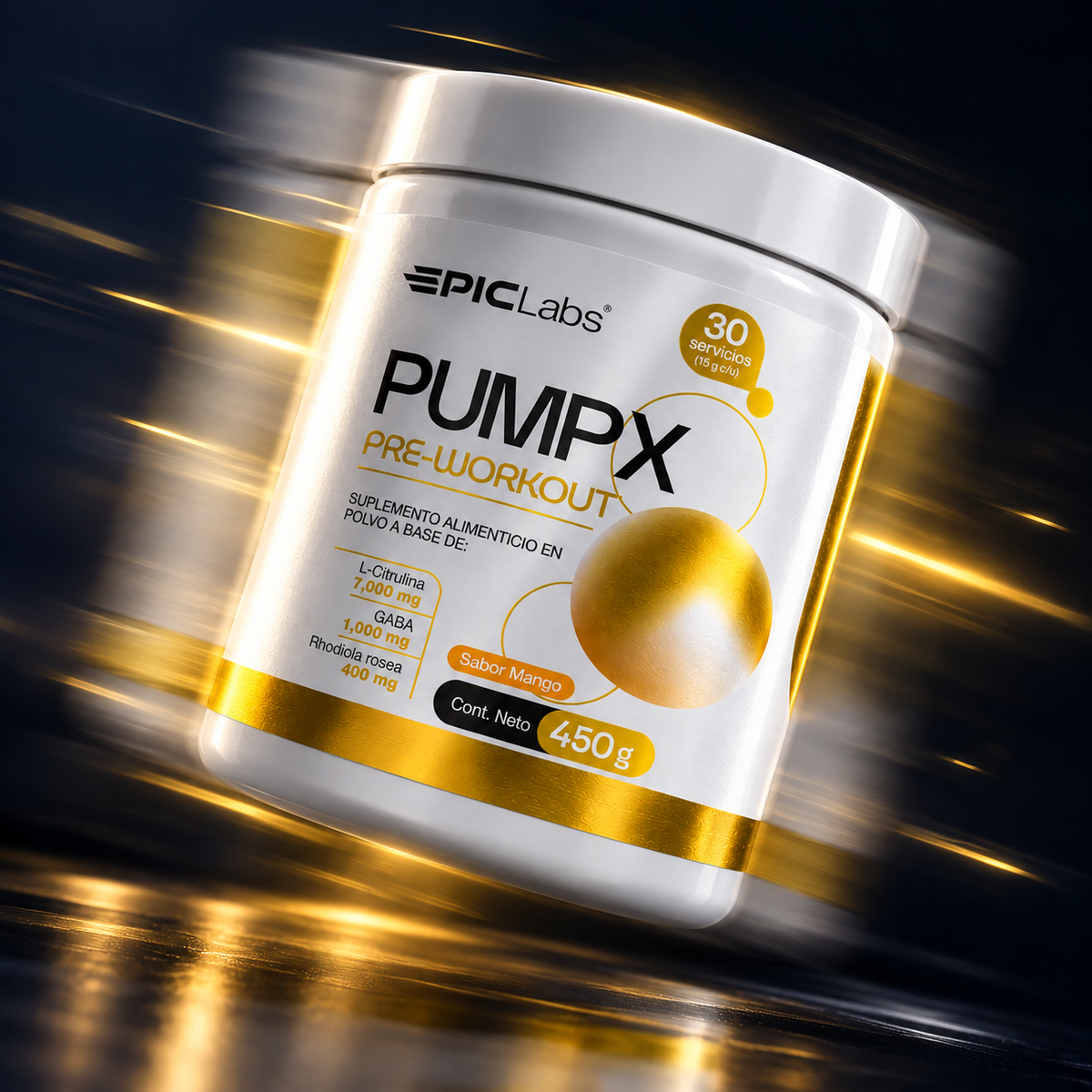 PUMPX® · Pre-entreno sin estimulantes · Bombeo y enfoque a cualquier hora