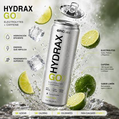 HYDRAX GO® Soda Electrolitos + Cafeína (Lote Exclusivo)
· Hidratación y Energía Diaria