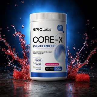 COREX® Pre-entreno clínico · Energía, enfoque y bombeo
