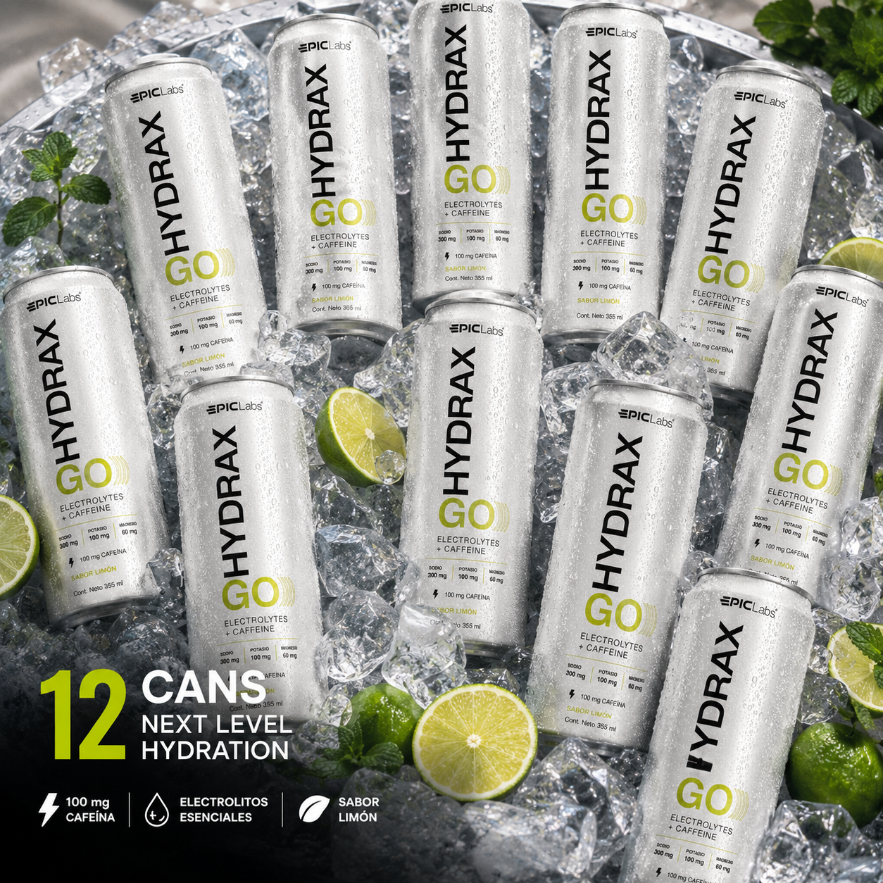 HYDRAX GO® Soda Electrolitos + Cafeína (Lote Exclusivo)
· Hidratación y Energía Diaria