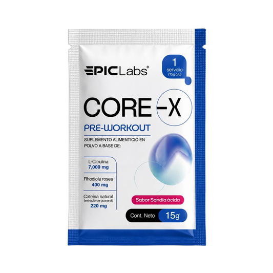 CoreX Pre-Entreno en Sobre | EPIC LABS® — Energía, Enfoque y Rendimiento (1 serving)