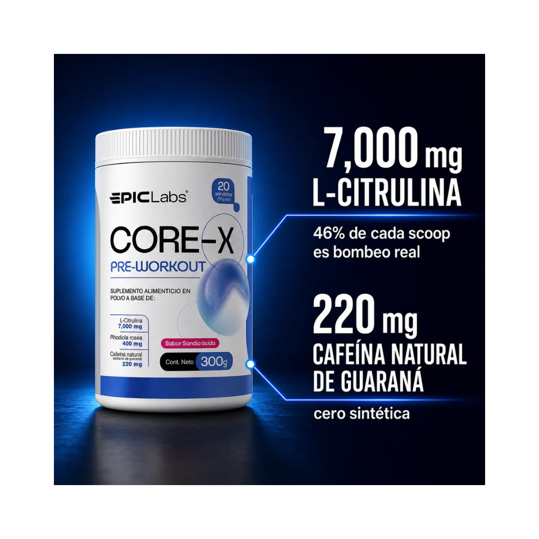 CoreX Pre-Entreno en Sobre | EPIC LABS® — Energía, Enfoque y Rendimiento