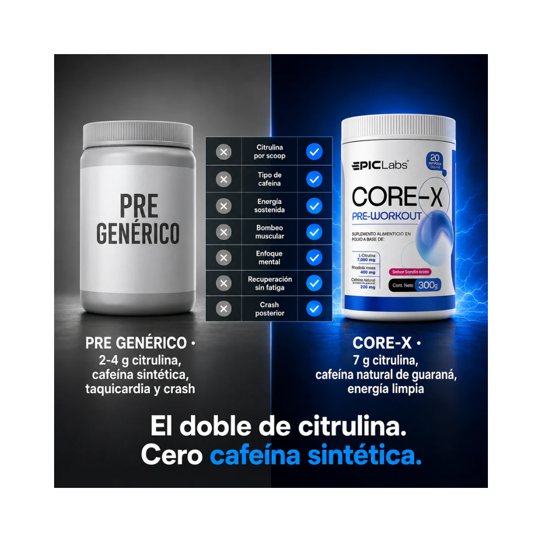 CoreX Pre-Entreno en Sobre | EPIC LABS® — Energía, Enfoque y Rendimiento