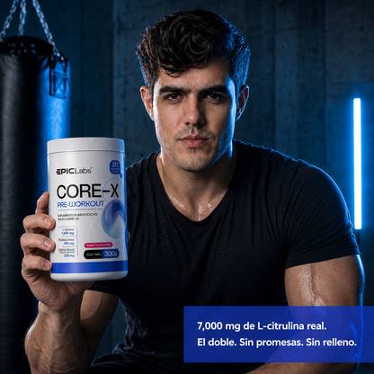 COREX® Pre-entreno clínico · Energía, enfoque y bombeo