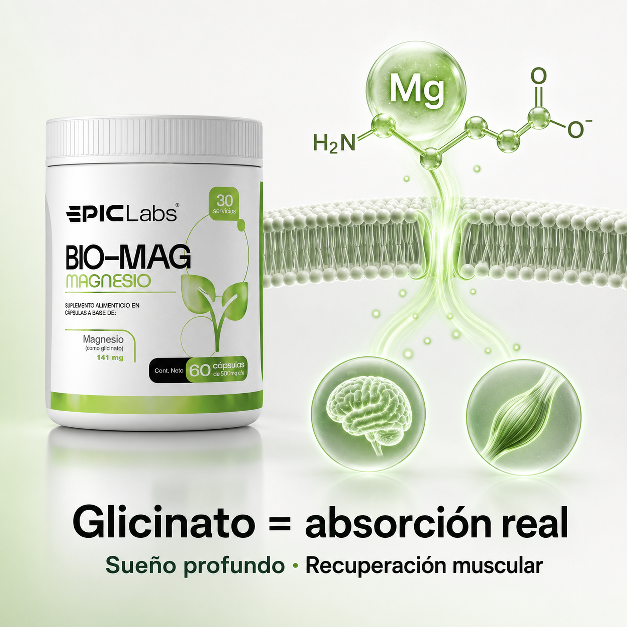 BIOMAG® Magnesio glicinato · Recuperación y sueño