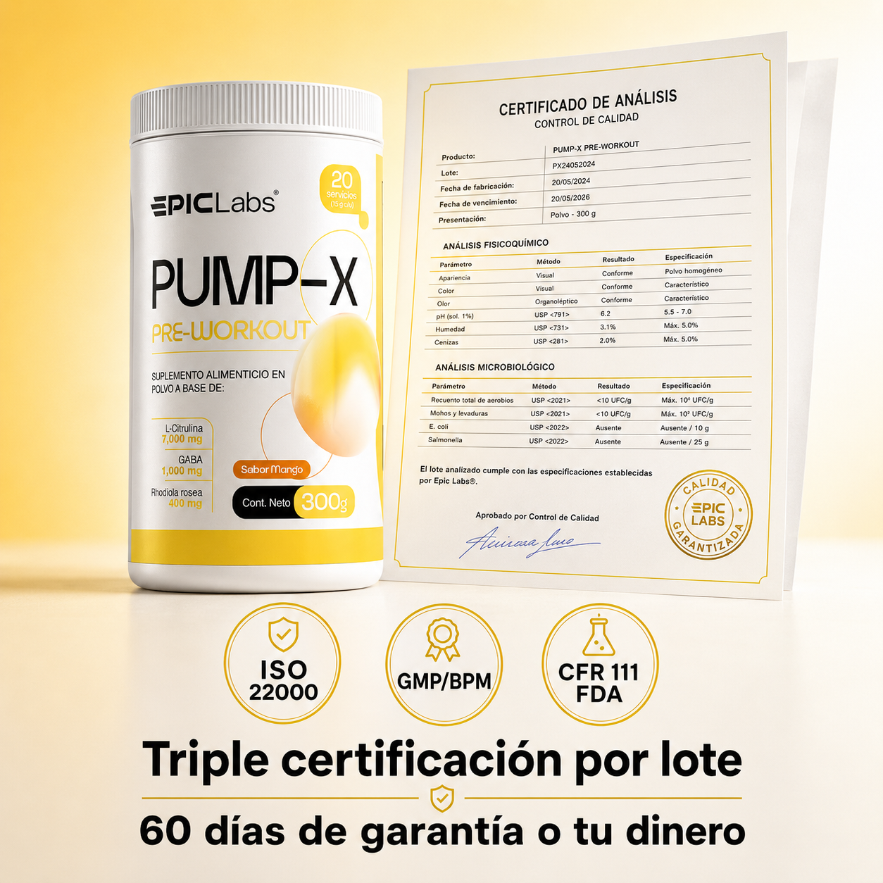 PUMPX® Pre-entreno sin estimulantes · Bombeo y enfoque