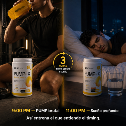 PUMPX® Pre-entreno sin estimulantes · Bombeo y enfoque