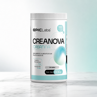 CREANOVA® Creatina monohidrato + B6 · Fuerza y volumen