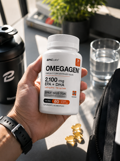 OMEGAGEN® Omega-3 Epax Concentrado 50/25 (Preventa) · 2,100 mg EPA + DHA