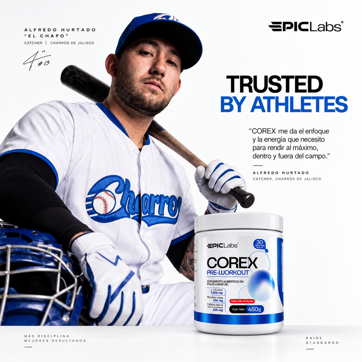 COREX® · Pre-entreno con cafeína · Energía, enfoque y bombeo