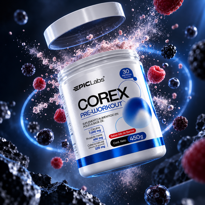 COREX® · Pre-entreno con cafeína · Energía, enfoque y bombeo