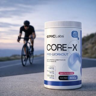 COREX® Pre-entreno clínico · Energía, enfoque y bombeo