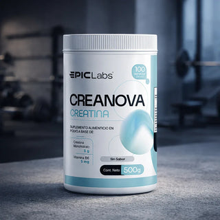 CREANOVA® Creatina monohidrato + B6 · Fuerza y volumen