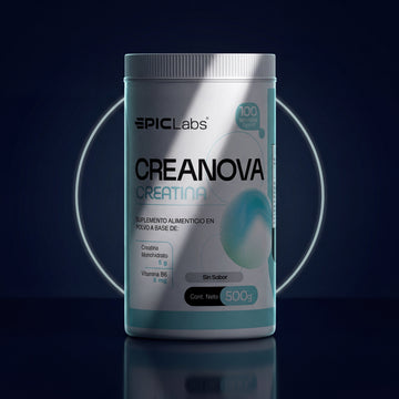 CREANOVA® Creatina monohidrato + B6 · Fuerza y volumen