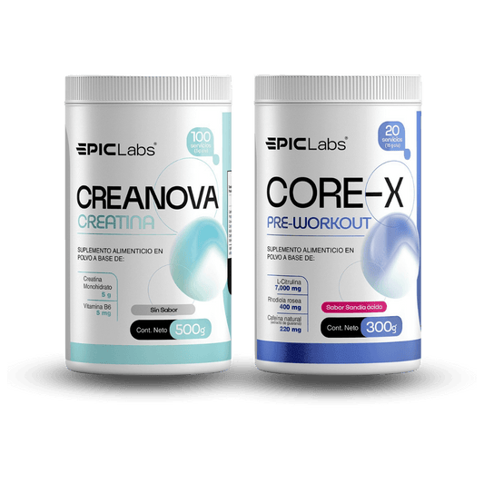 Protocolo Alpha: CORE-X + CREANOVA para fuerza y energía clínica, EPIC LABS