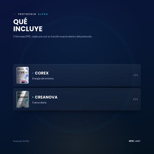 Qué incluye el Protocolo ALPHA: COREX y CREANOVA con su función exacta