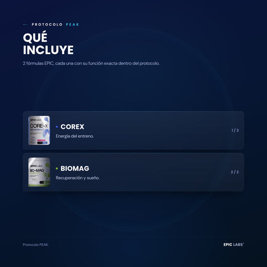 Qué incluye el Protocolo PEAK: COREX y BIOMAG con su función exacta