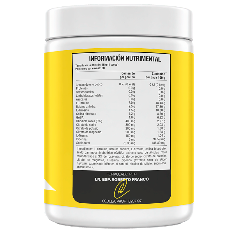 PUMPX 450g etiqueta con informacion nutrimental completa