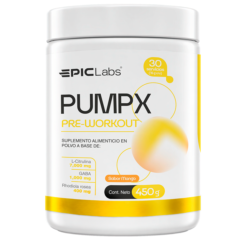 PUMPX 450g frente, fondo blanco, 30 servicios