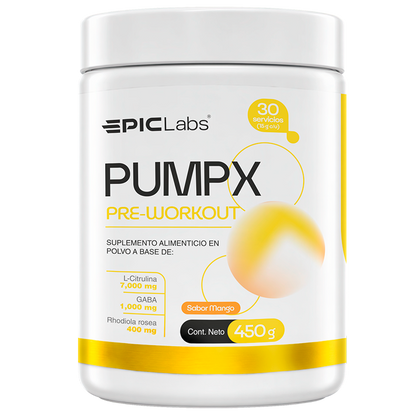 PUMPX 450g frente, fondo blanco, 30 servicios