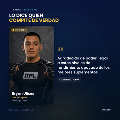 Respaldo real: Bryan Ulises, atleta EPIC, peleador de MMA en Mexico Fight League