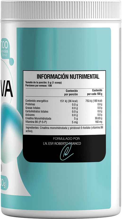 Etiqueta nutrimetal CREANOVA